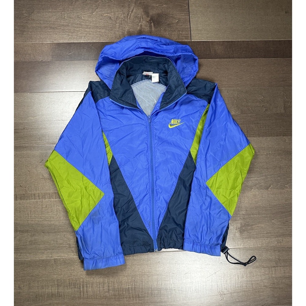 Nike Vintage 80's-90's Gray Tag Colorblock Windbreaker Track‎ Jacket Mens Small
